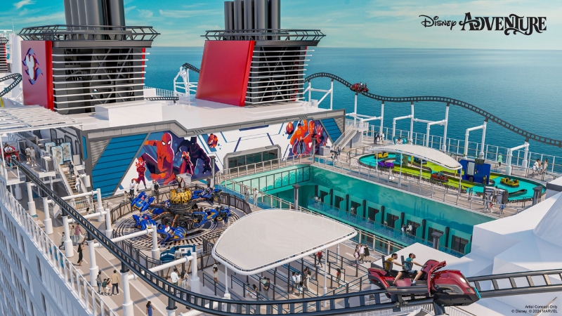 Últimas novidades do Disney Adventure: O Primeiro navio da Disney com Montanha-Russa!