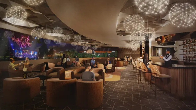 Nova Spaceship Earth Lounge no EPCOT: Elegância e conforto a partir da Primavera de 2025