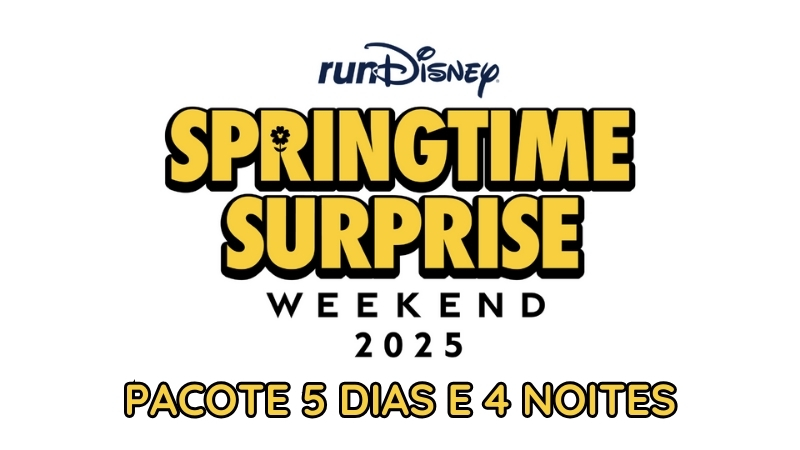 Pacote RunDisney Springtime Surprise 2025 5 Dias e 4 Noites: Uma experiência mágica para atletas e fãs da Disney