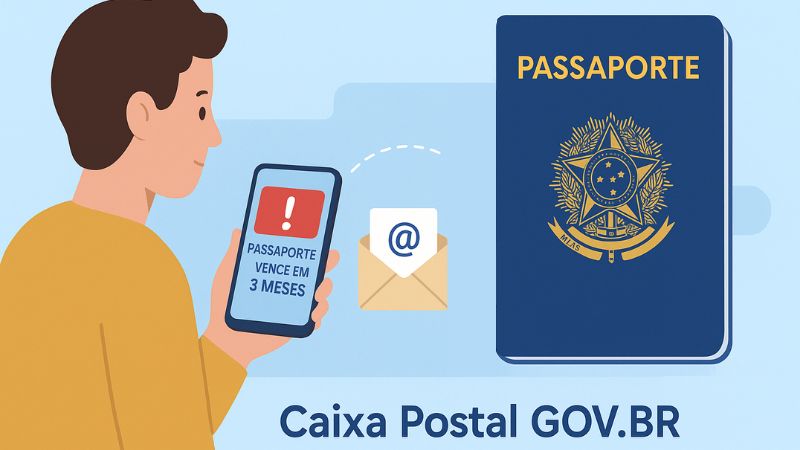 Governo passa a enviar alertas de vencimento do passaporte direto pelo GOV.BR